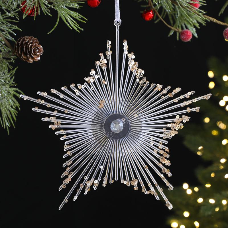 Kranz Schneeflocke Glockenklang Anhänger Weihnachtsdekorationen Weihnachtsbaum Hängender Schmuck