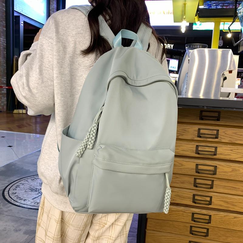 Schoolbag Backpack Women's Backpack Versatile Simple ins School Bag Girls Middle School Student Travel Computer Bag 1011 New