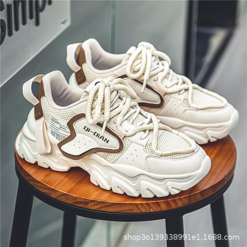 

2025 new lightweight and breathable mesh dad shoes men s trend casual and versatile summer sports shoes men s factory straight hair 44