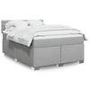 Vidaxl Letto Continentale Con Materasso, Grigio Chiaro, Tessuto 160X200 Cm
