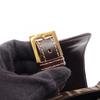 Used FENDI Zucca Handbag Canvas Leather Brown Used Women