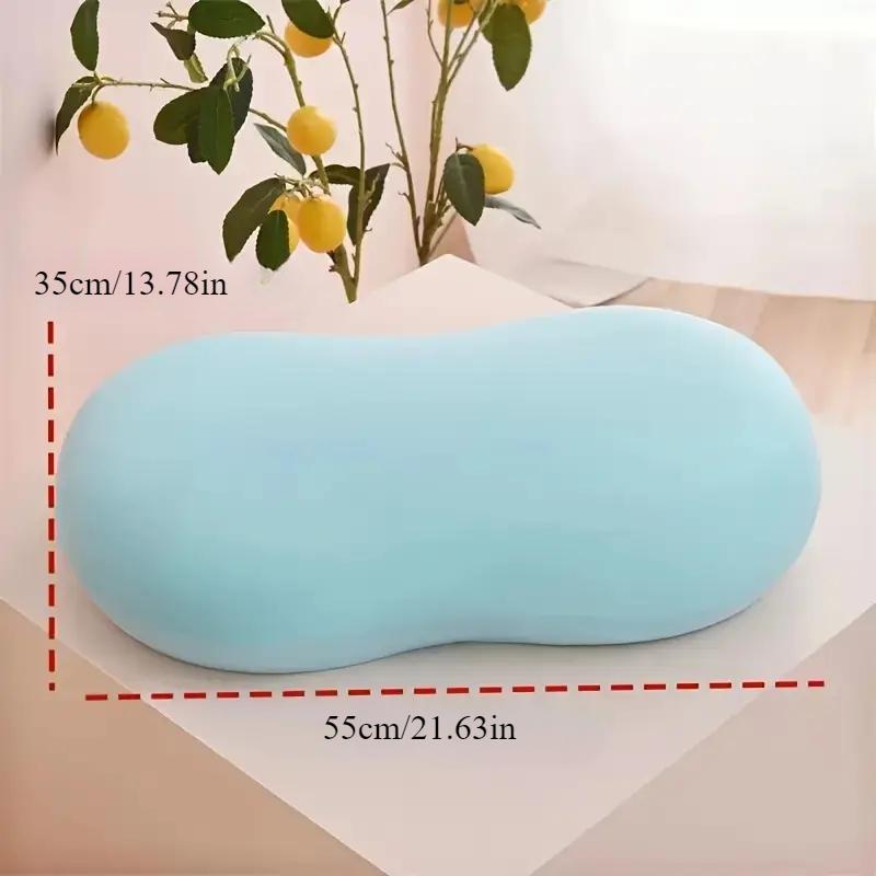Cuscino a forma di pancia di gatto color macaron Cuscino di supporto per il collo per dormire facilmente Federa rimovibile Applicabile in Ufficio/Casa/Viaggio Cuscino funzionale