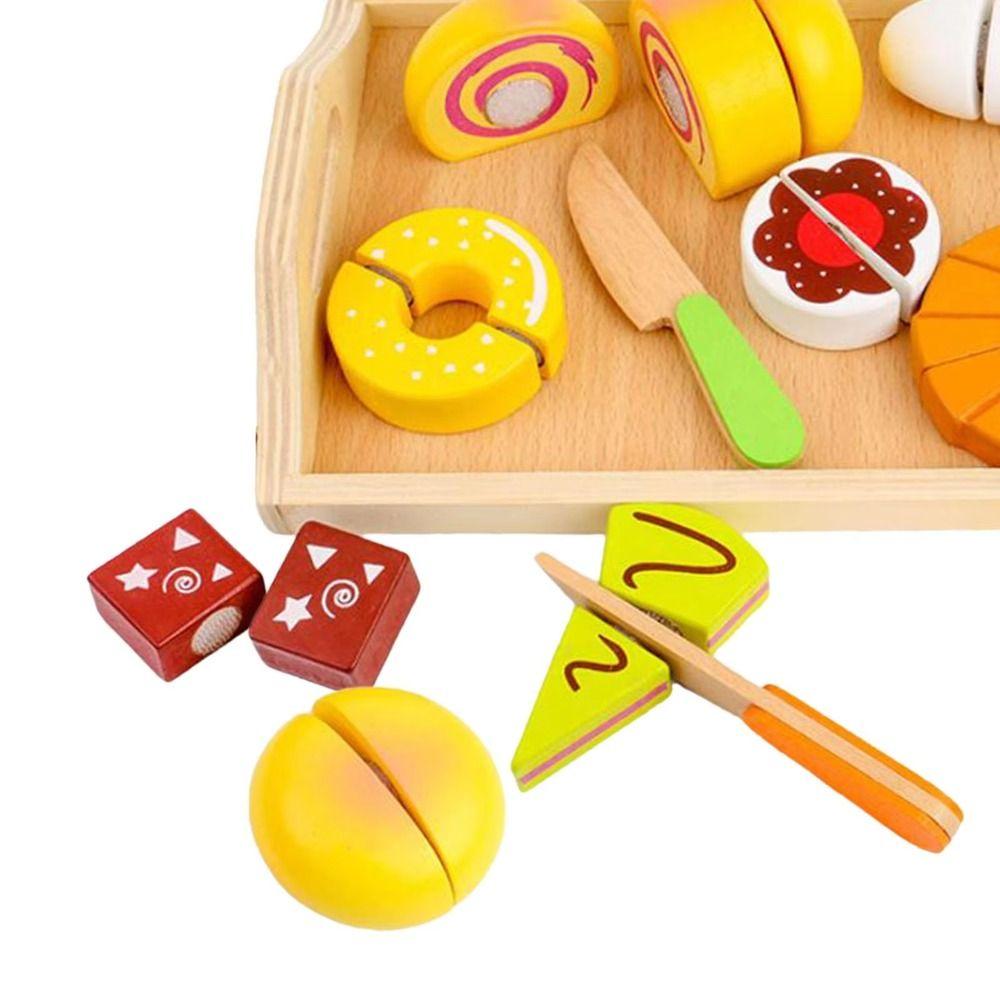 Interactive Dollhouse Miniature Bread Simulation Pretend Play Cutting Toy  Play Food Set