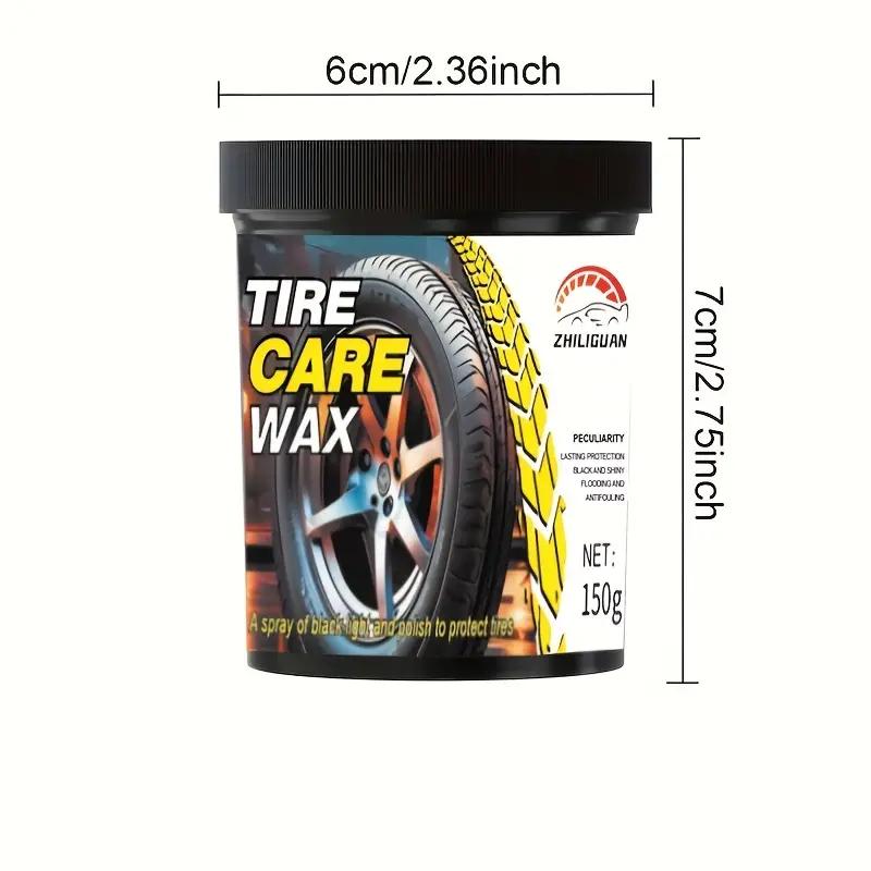 Tire renewal wax, shiny black, long-lasting tire gloss and protection, restores tire appearance and prevents cracking and aging