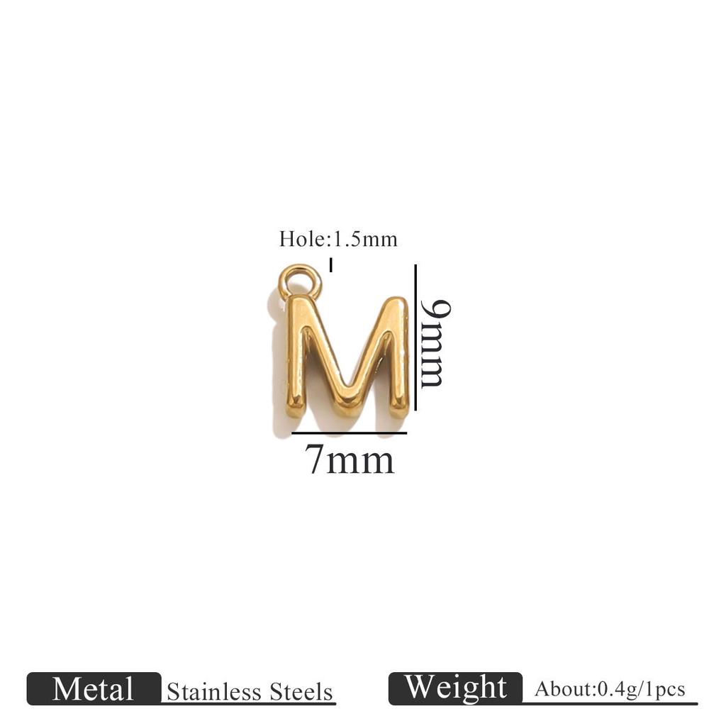 Yori 10pcs/lot Stainless Steel 26 Letters A-Z Mini Ring Letters Diy Handmade Jewelry Making Accessories Wholesale