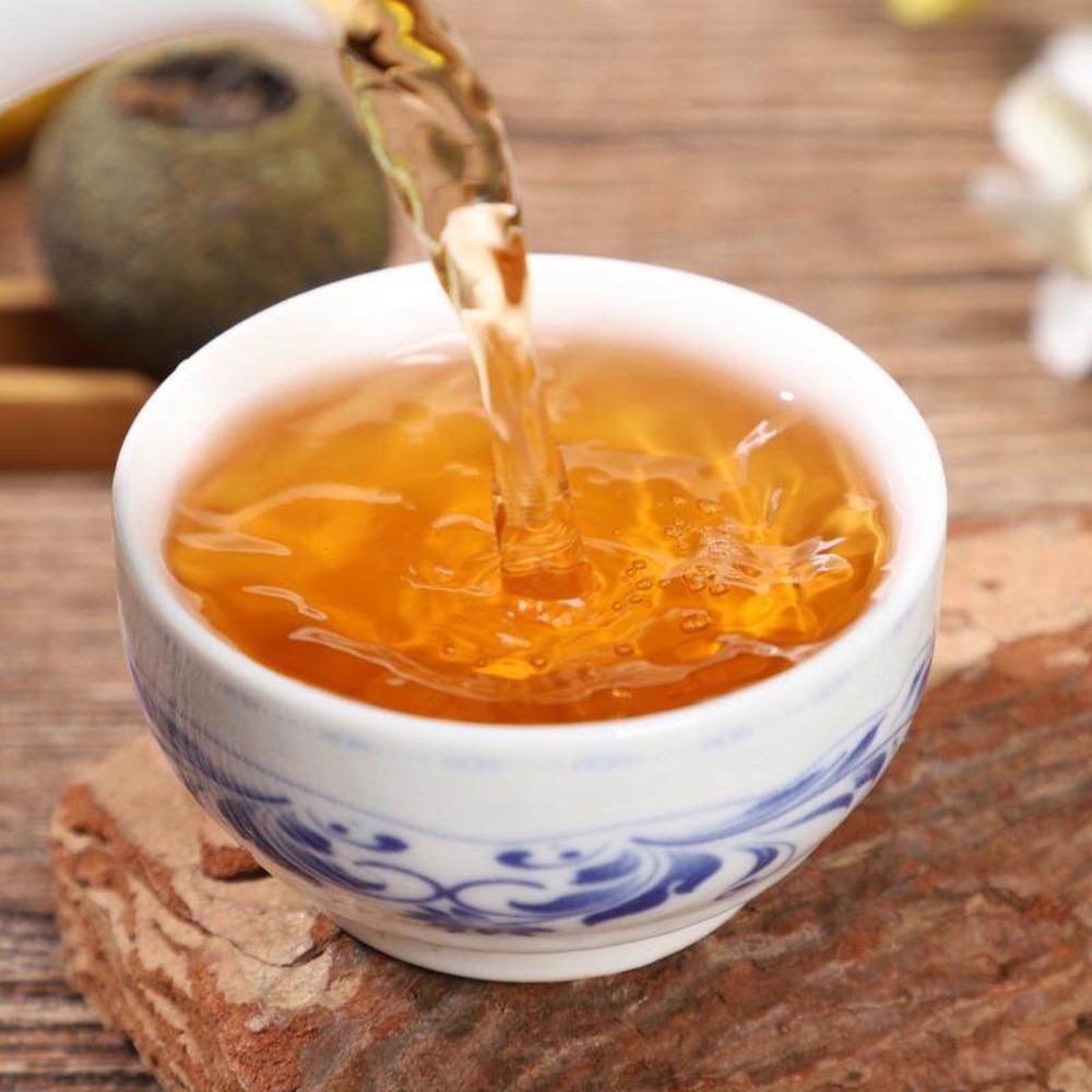 Kleiner grüner Mandarin Pu'er Reifer Tee Orangenschale Zitrus 250g Flasche