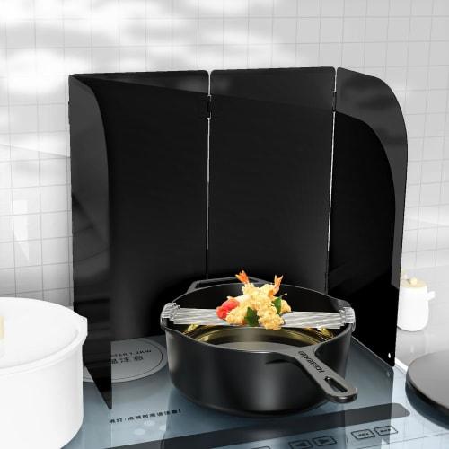 Ottosvo Range Guard, Oil Splash Guard for Induction and Gas Cooktops, 4-Sided, 32cm High, Kitchen Guard for Stoves, Scratch-Resistant, Easy To Clean,