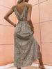 2024 Women's Sexy Leopard Print Backless Tie-Up Dress