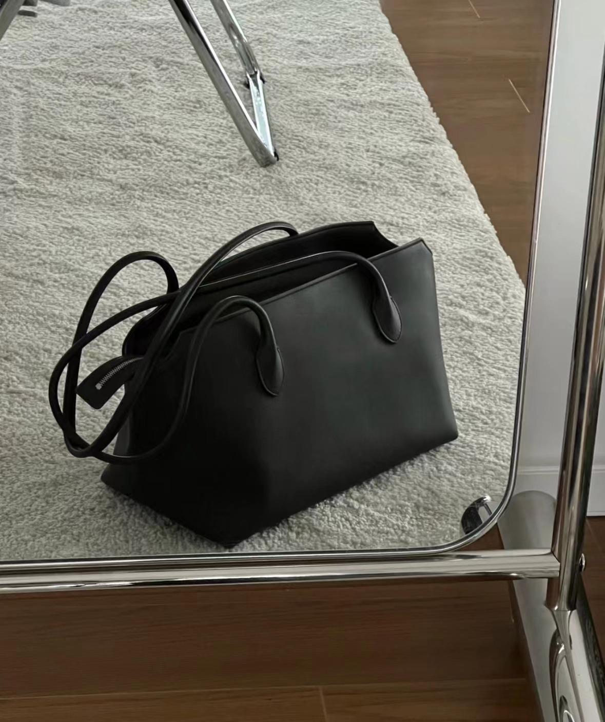 

Минималистская сумка через плечо из натуральной кожи - высококачественная, вместительная сумка