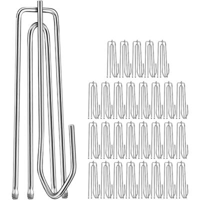 30Pcs Stainless Steel Four Prong Curtain Hooks Replacement Set Metal Drapery Hooks For Curtains Home Decorative