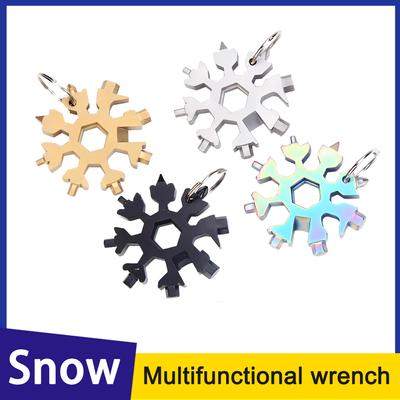 Chiave a Fiocco Multifunzione Portatile Esagonale Ottagonale Socket Wrench EDC Strumento Card 19-in-one in Acciaio