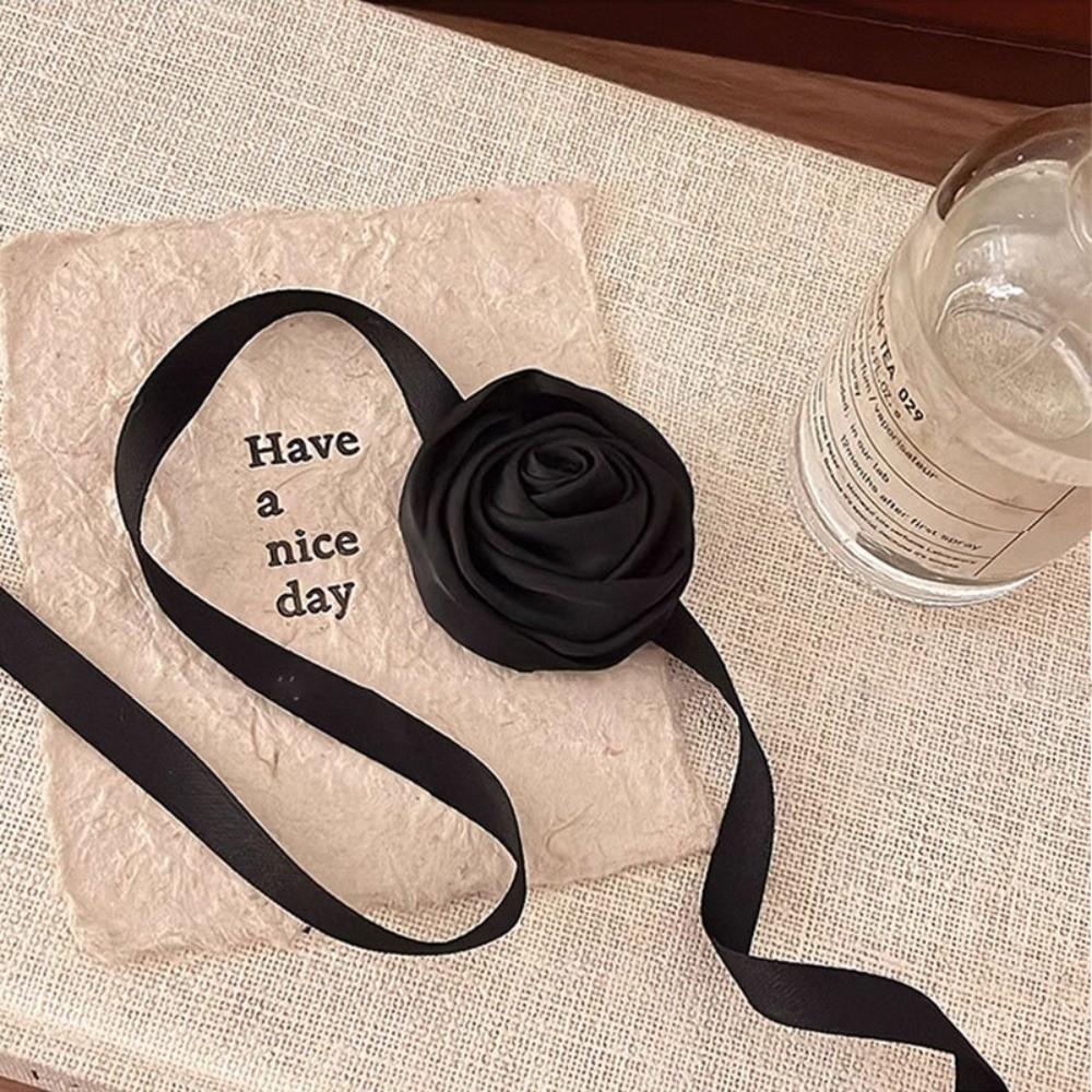 2PCS Multi-function Rose Curtain Tieback French style Sweet Curtains Tie Rope Satin Ribbon Elegant Ribbon Curtain Buckle Bedroom