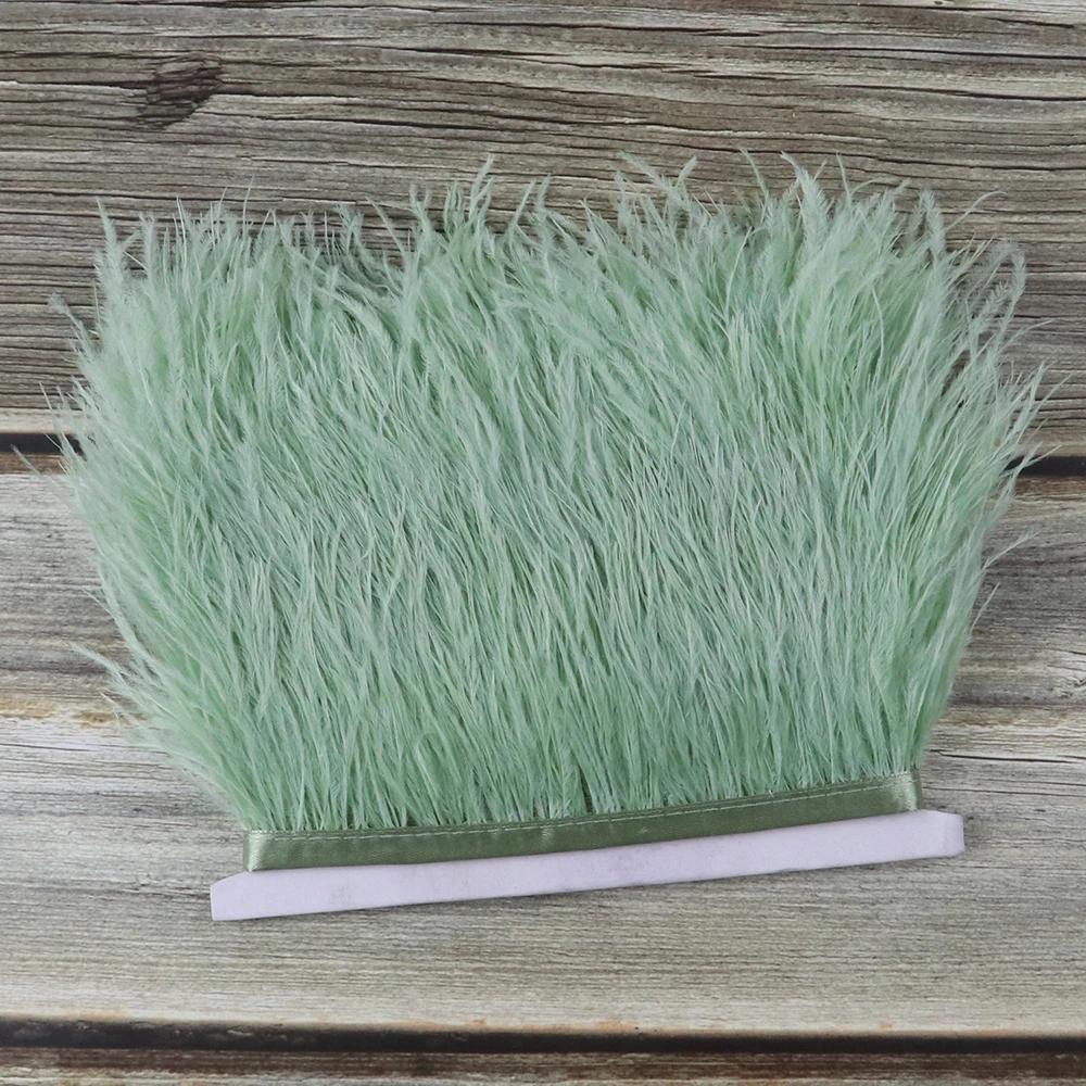 Feather10Meters 8-10cm Natural Ostrich Feather Trims for Needlework and Handicraft Plume Ribbon Fringe Skirt Decoration