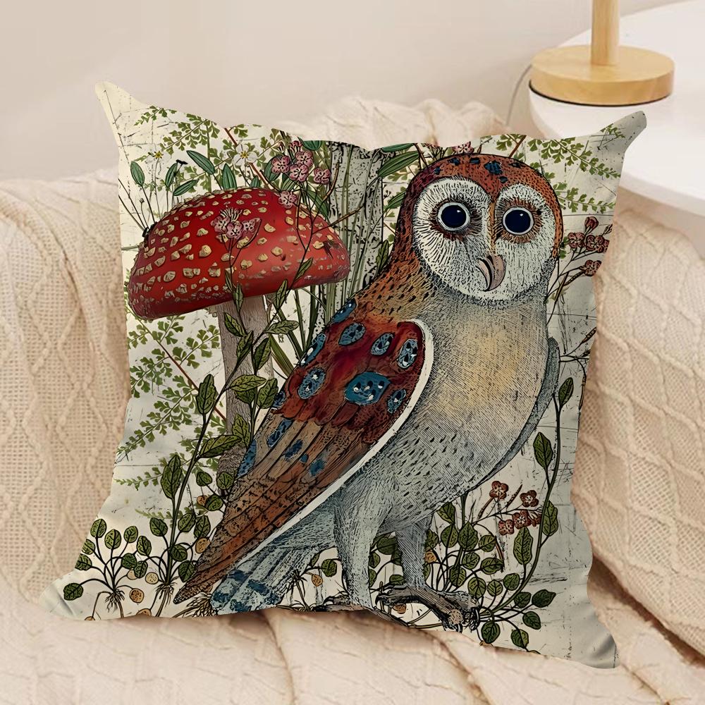 Retro Animal Christmas Cushion Cover Silky Short Plush Invisible Zipper Dustproof Sofa Pillow Case For Home Decor
