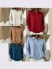 2025 Soft and Fluffy Women's Lapel Long Sleeve Sweater - Autumn/Winter European & American Lazy Style