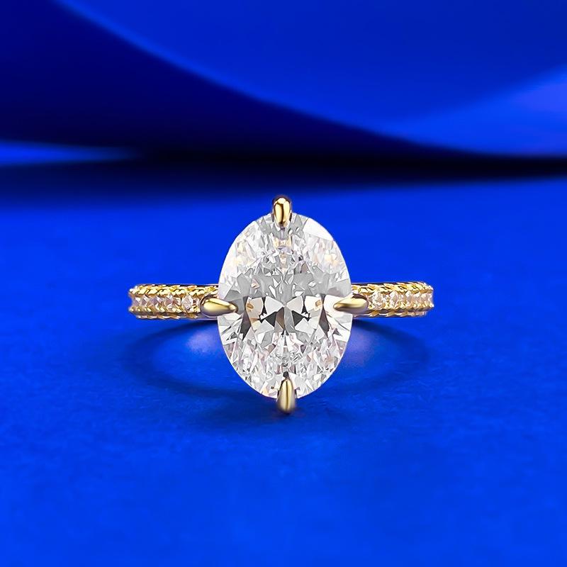 

Elegant S925 Silver Oval Ring: Classic & Versatile Design for Fashionable Wear Size 9 золотой