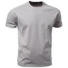 T-shirt da uomo in cotone AIOPESON Vestibilità Regolare Stile Casual Colore Unico T-shirt Base