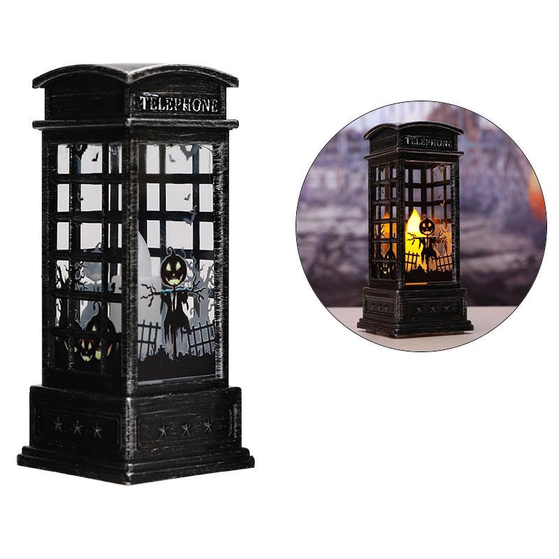 

2024 Halloween Telephone Booth Electronic Candle Light Spooky Decor For Parties Pumpkin