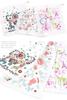 hiorie Face Towels, Gauze Towels, 3-Piece Set, Cute Travel Pattern, Made in Japan, Thin, Quick-Drying, Travel Series 3-Piece Set