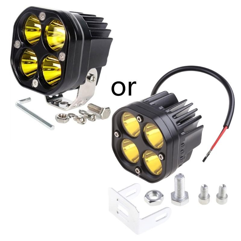 Universal 40W LED Work Light for Cars 6000LM Bright Spotlight with 4 Light Beads Energy Saving Amber Cube Light