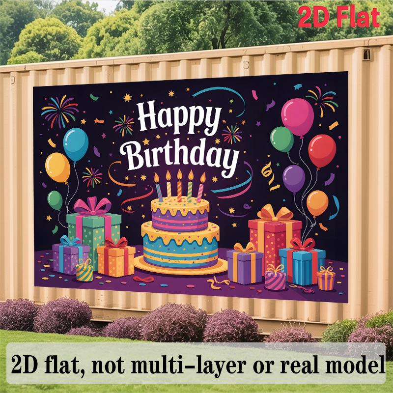Party Backdrop Flat Celebration Photo Booth Birthday Party Decor