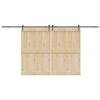 VidaXL Sliding Door Hardware Kit 427 Cm Black Steel, Sliding Door Hardware, Door Rail of 3295782