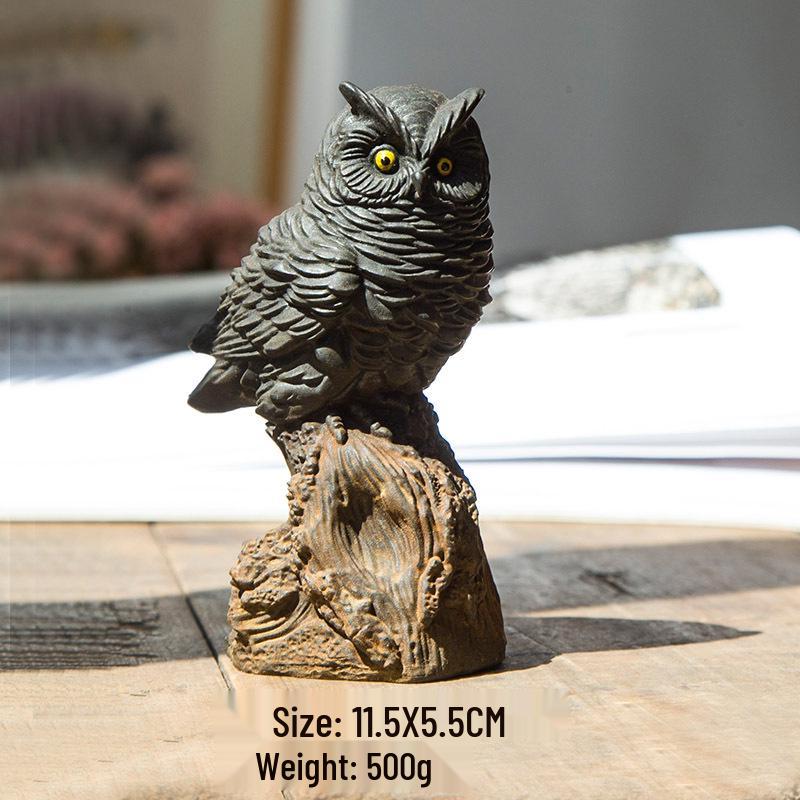 

Vintage Owl Tree Stump Ornament for Home or Office Decor 11.5cm