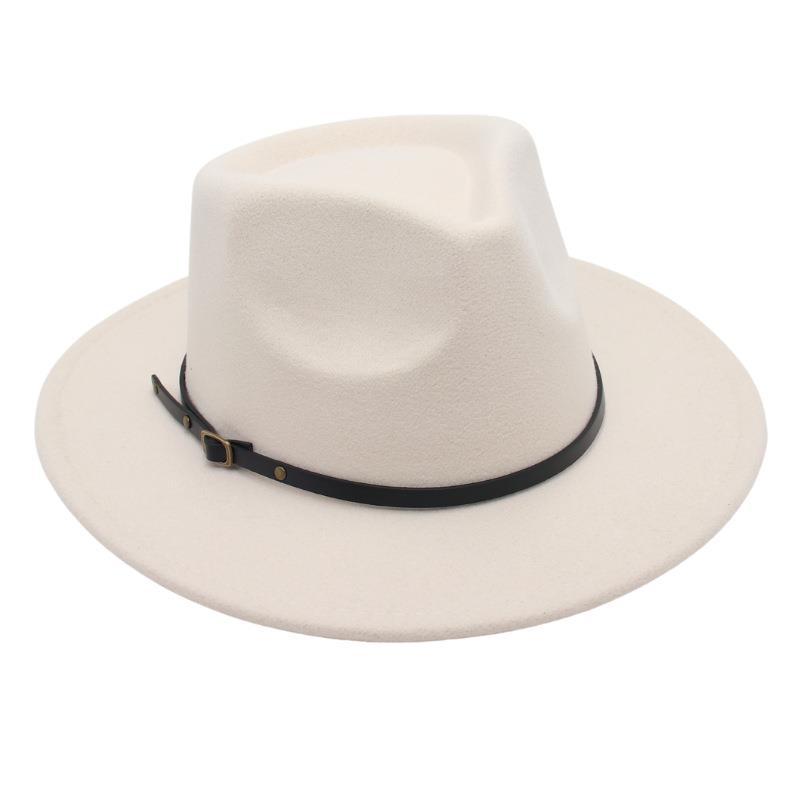 Top Hat, Belt Buckle, Jazz Hat, Male And Female Models, Felt Hat, Sun Hat, Woolen Hat, Ethnic Style