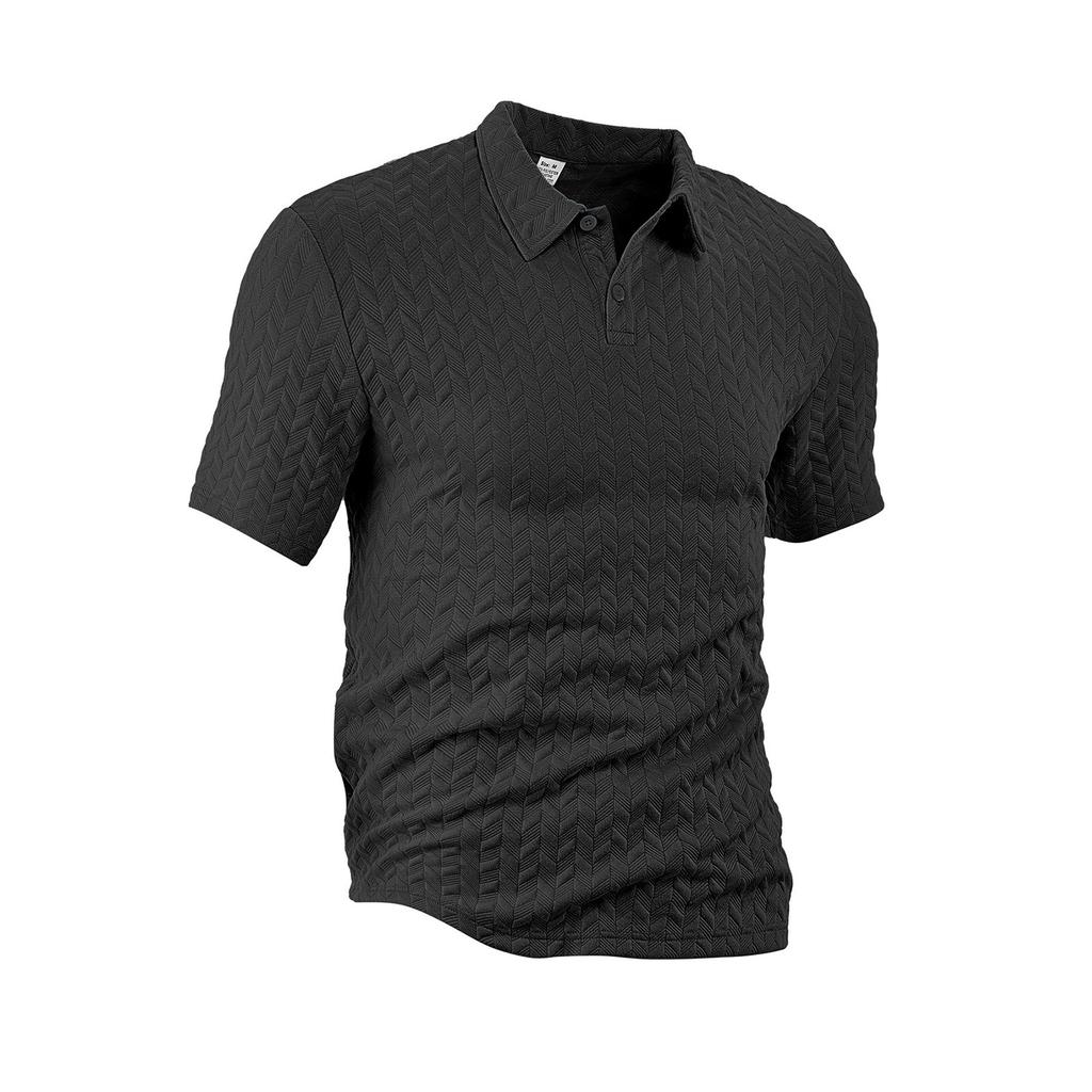 Men's Summer Short Sleeve Polo Shirt Casual Lightweight Breathable Fabric Soft Texture Comfortable Fit Classic Collar Design