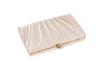 SUNSPOT 3-Way Party Bag, Clutch Bag, Wedding Handbag, Formal Evening Bag for Women with Pearl Chain (Champagne Gold)