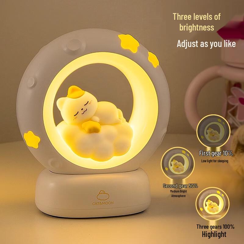 Cute Cat Pat-Pat Night Light