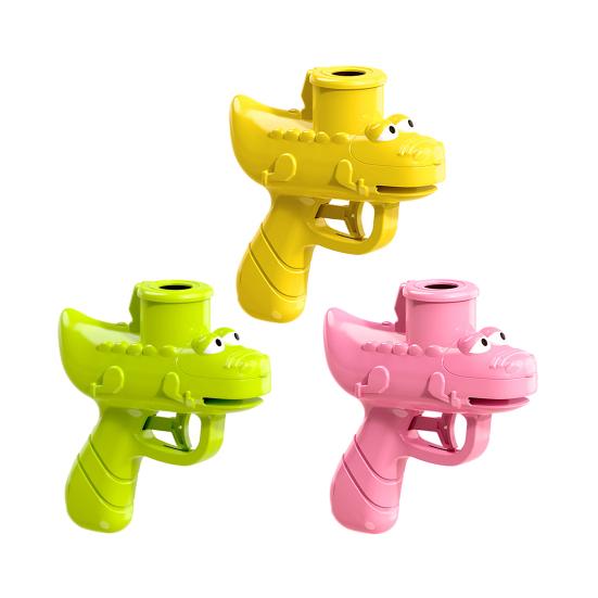 Cartoon Crocodile Disc Launcher Toy with 15 EVA Discs Outdoor Garden Backyard Lawn Park Kids Flying Disc Shooter Game Toddlers Boys Girls Gift