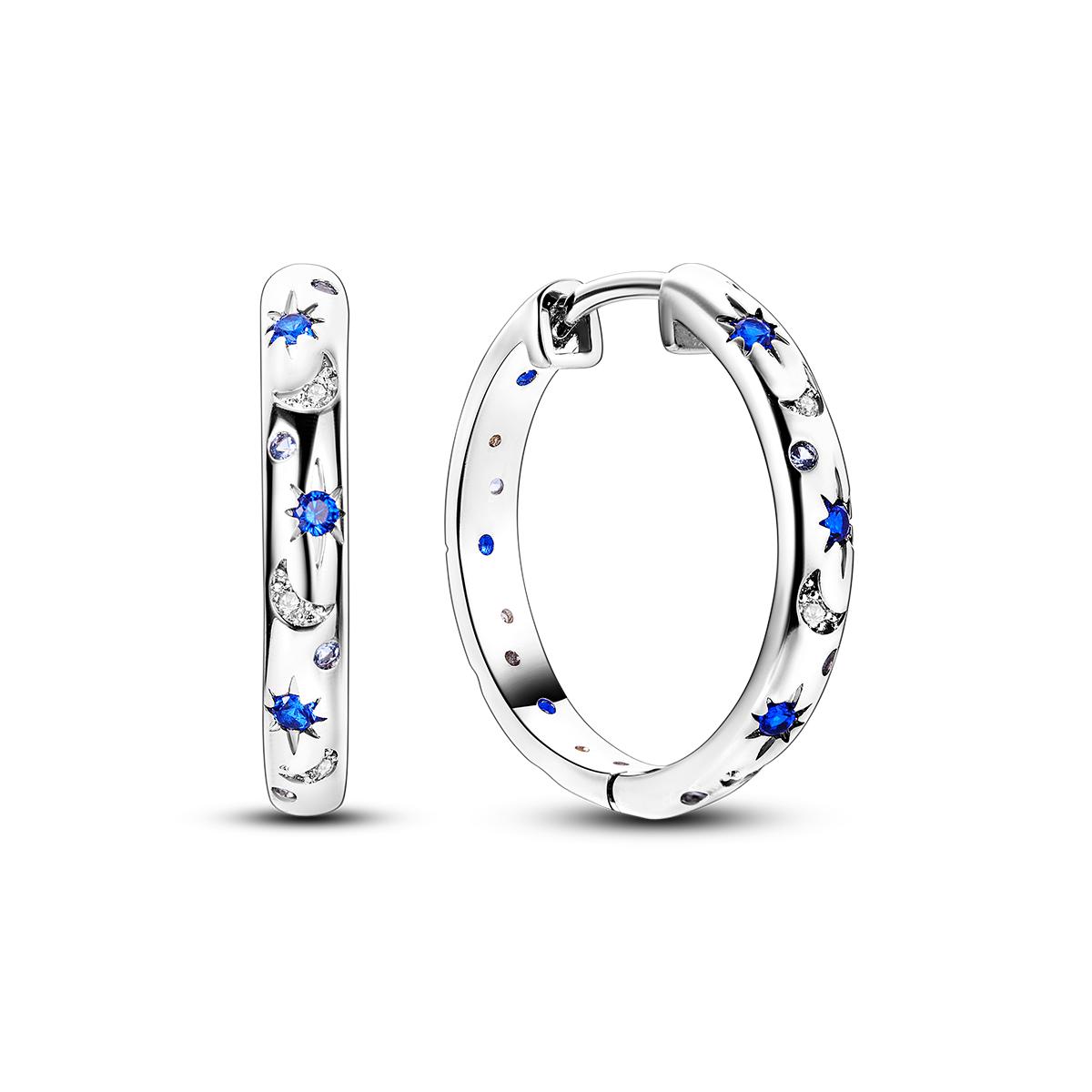 

Copper Metal Plated Hoop Earring Moon And Star Eardrop Pendientes Designed For Woman Party Anniversary High Quality Fine High Quality Fine Jewelry