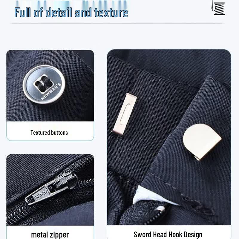 Kangbo Men's Summer Silk Blend Straight Trousers