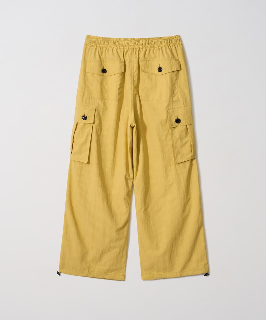 Gameoncheupaeb 8 Buttons Parachute Nylon Pants (Yellow)