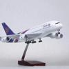 1/160 Scale Airbus 380 47cm A380 Thailand Thai Airways Diecast Model Airplane Resin Aircraft Model with light Display home decor