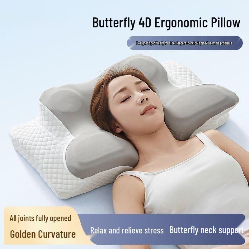 Ergonomic Memory Foam Butterfly Cervical Pillow for Side Sleepers