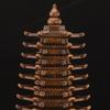 Wenchang Pagoda Resin Figurine: Thirteen-story Ornament for Living Room, Office, or Study Desk