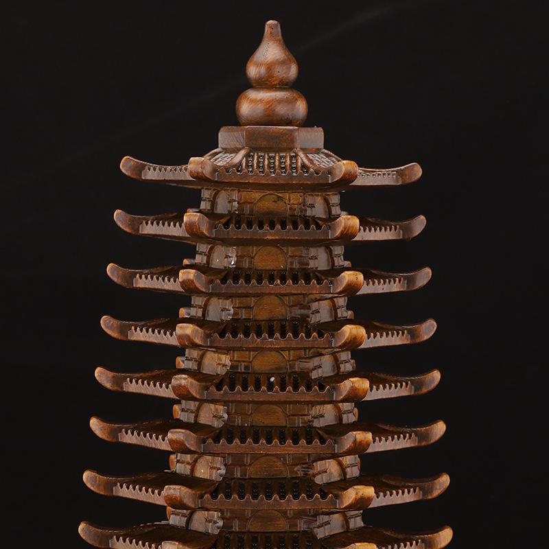 Wenchang Pagoda Resin Figurine: Thirteen-story Ornament for Living Room, Office, or Study Desk