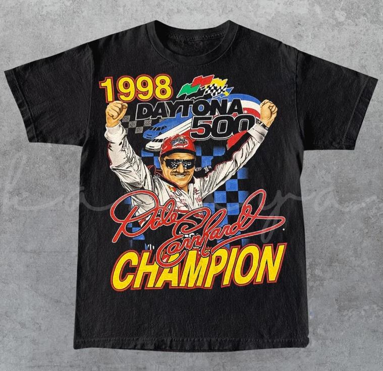 Vintage Dale Earnhardt Nascar Unisex 100% Cotton T-shirt Mens Tees Top, Dale Earnhardt Nascar Racing M