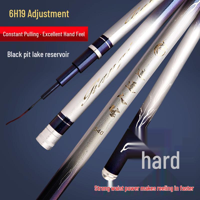 Taiwanese 6H Carbon Fiber Carp Fishing Rod for Lakes and Reservoirs 3.6m