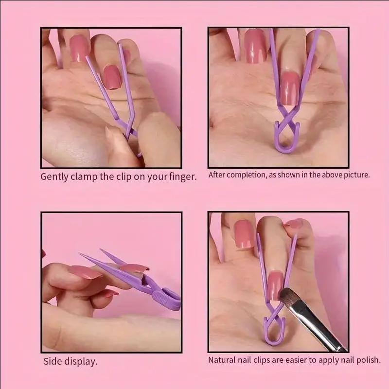 Auslaufsicherer Nagellack-Schutz-Clip-Nagelclips Acryl-Gel-Verlängerungsspitzen Nagelform-Clip DIY Französische Maniküre-Werkzeuge Zubehör