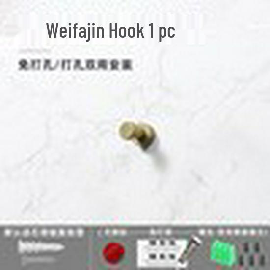 Electroplated No-Drill Modern Metal Coat Hook for Wall or Door, Bathroom Towel or Single Hook