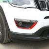 For 2017- Jeep Compass ABS Red Front Fog Light Lamp Strip Cover Trim 2X New