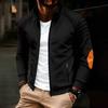Men's Winter Solid Color Zipper Jacket Men's Casual Fashion Cardigan