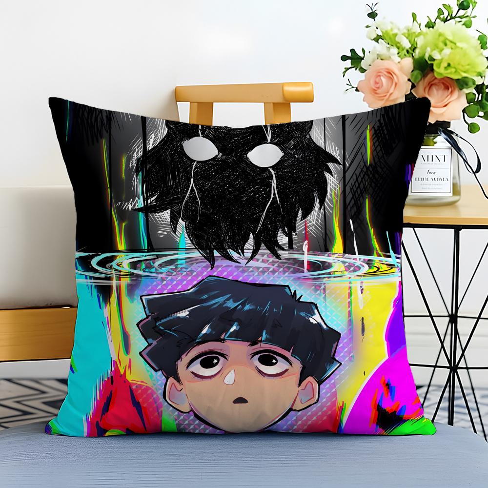 MMob Psycho Cushion Cover Washable Linen Pillowcase Soft for Sofa Bed Cozy Home Room Decor