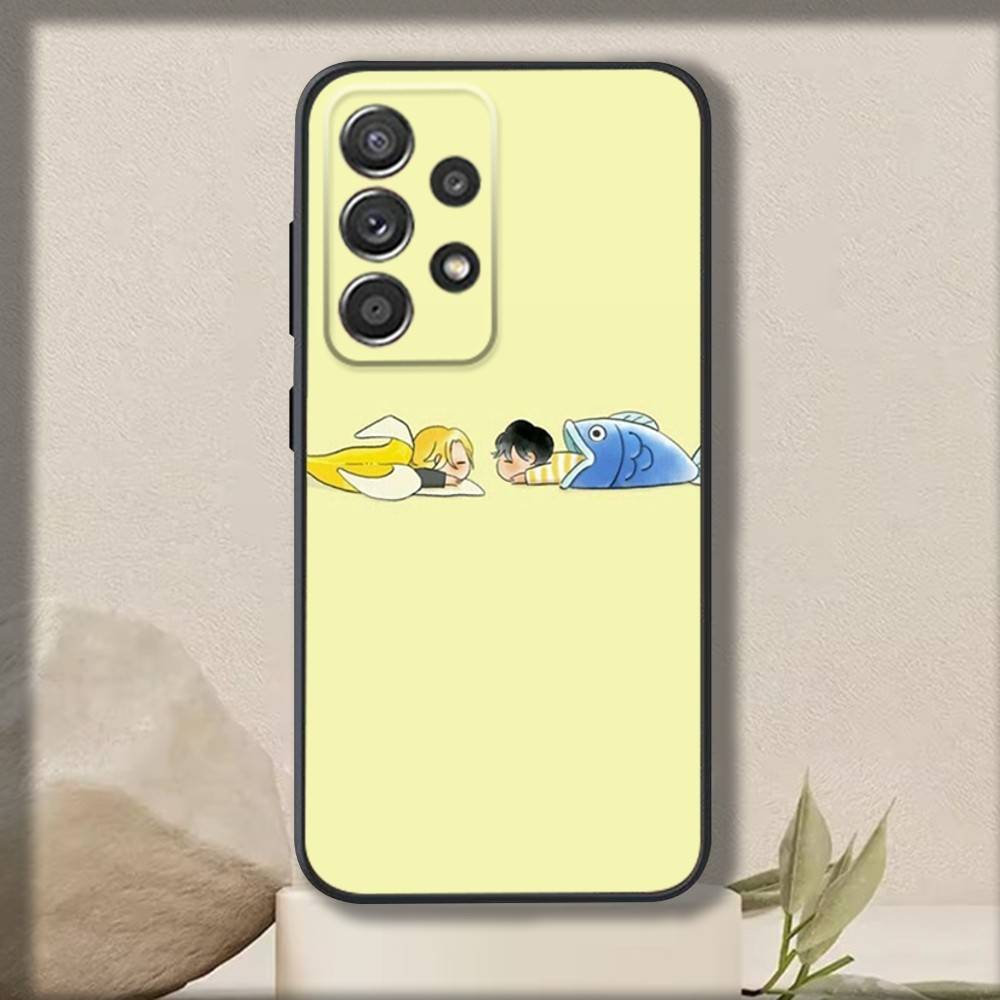 B-Bananas Anime F-Fishs Phone Case For Samsung S 25,24,23,22,30,21,10,9,Ultra,Plus,Lite,FE,4,5 G Soft Black Case Samsung S21 s305G