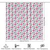 Vibrant Geometric Print Shower Curtain White Fabric Bath Decor Pink Blue Accent Decorative Showershade for Home Decoration Size
