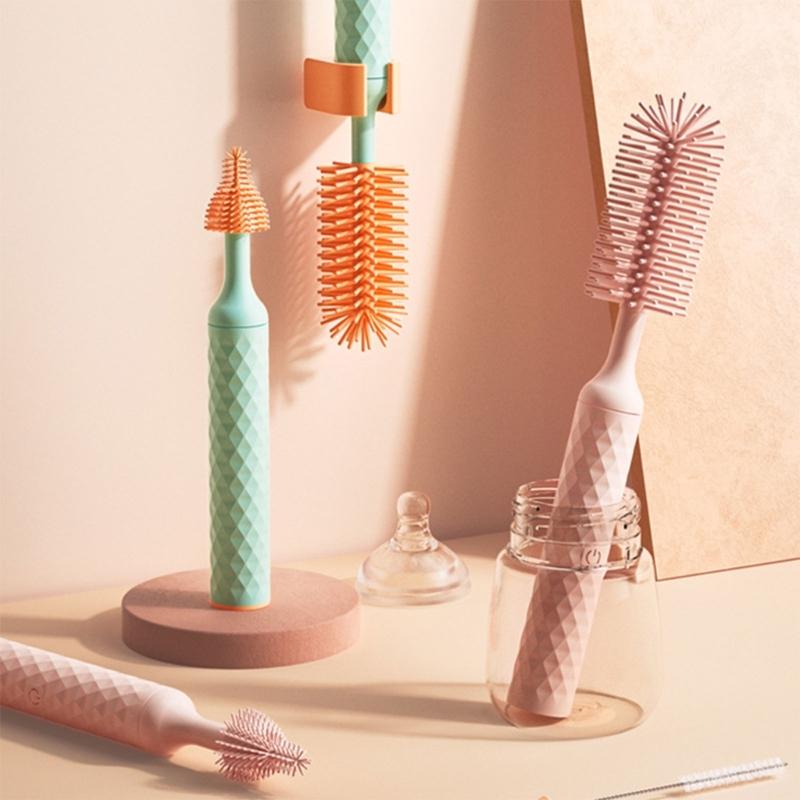 Rooeling Automatic Bottle Cleaner for Baby Bottles Electric Bottle Brush Set Versatile Electric Baby Bottle Brushes