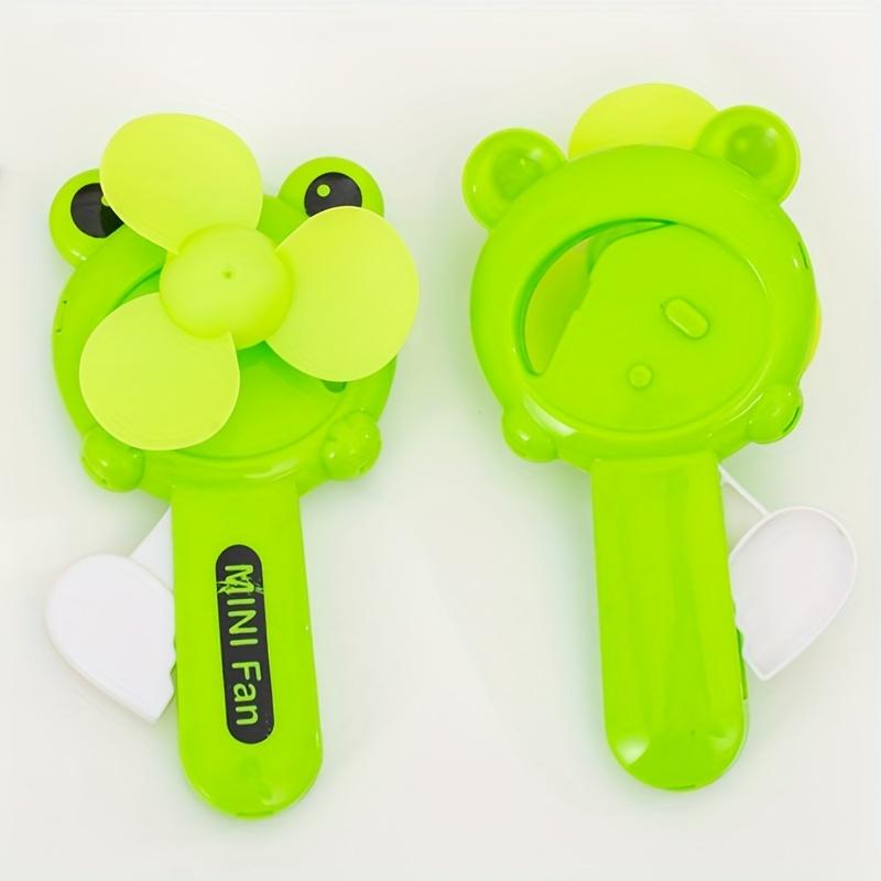 8pcs Mini Cartoon Frog Shaped Portable Handheld Fan Gift Set,Adult Party Birthday Gifts,Pinata Filler,Suitable for Summer Parties,Group Dining Scenes